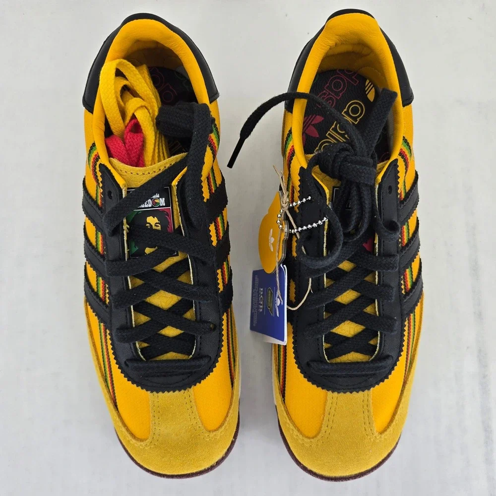 Adidas SL 72 RS JFF Bob Marley Jamaica Yellow Black Sneakers KI8575 Mens 5 NEW